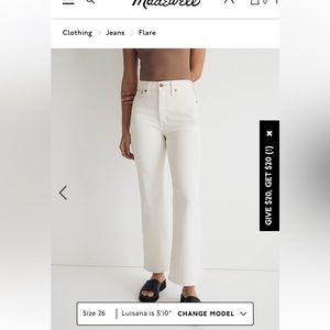 NWT!!! The Perfect Vintage Flare Crop Jean in Vintage Canvas